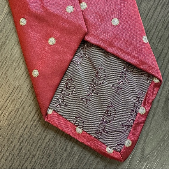 Asprey large dot silk tie (pink) - Picture 8 of 8
